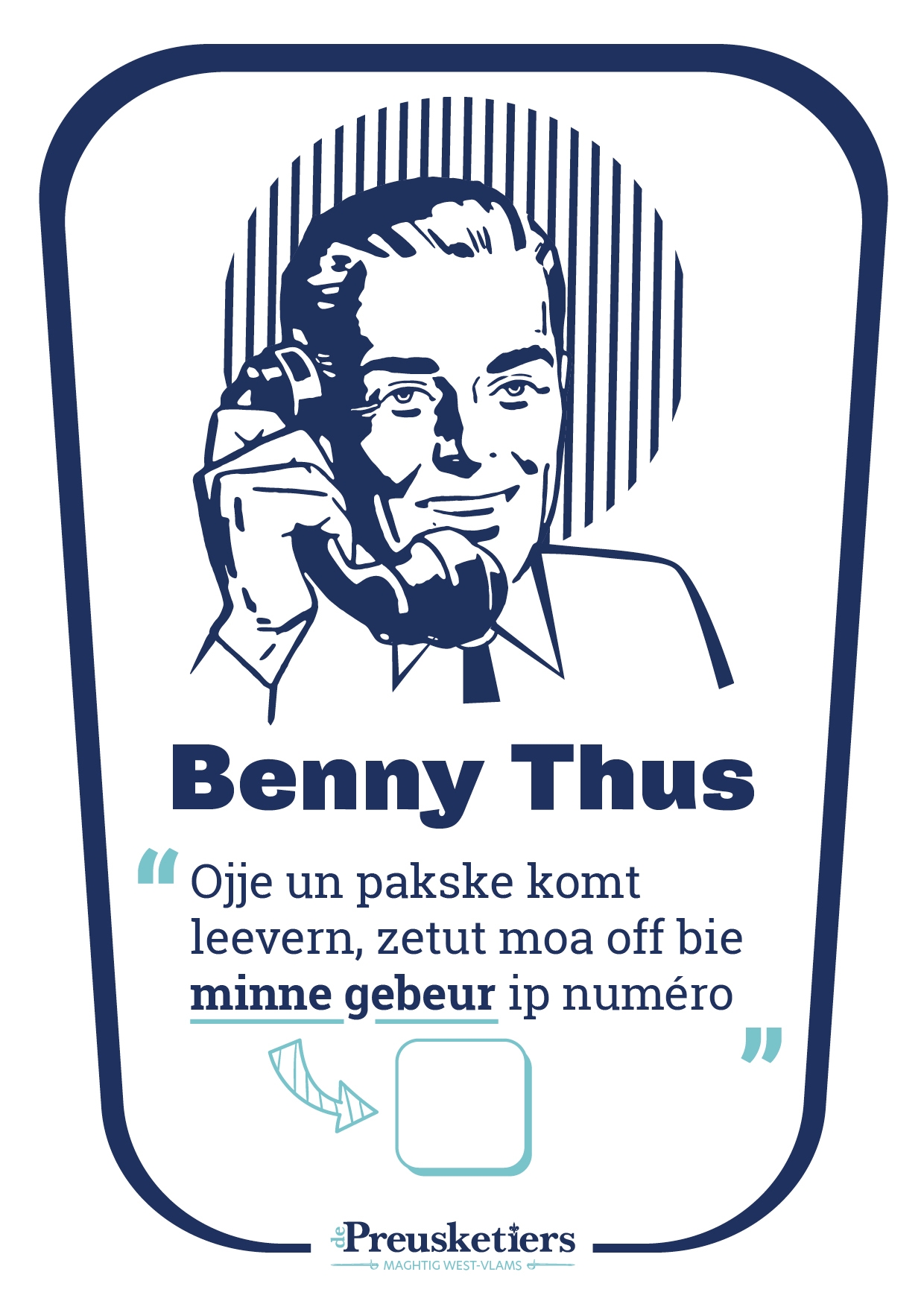 Affiche Benny Thus - De Preusketiers