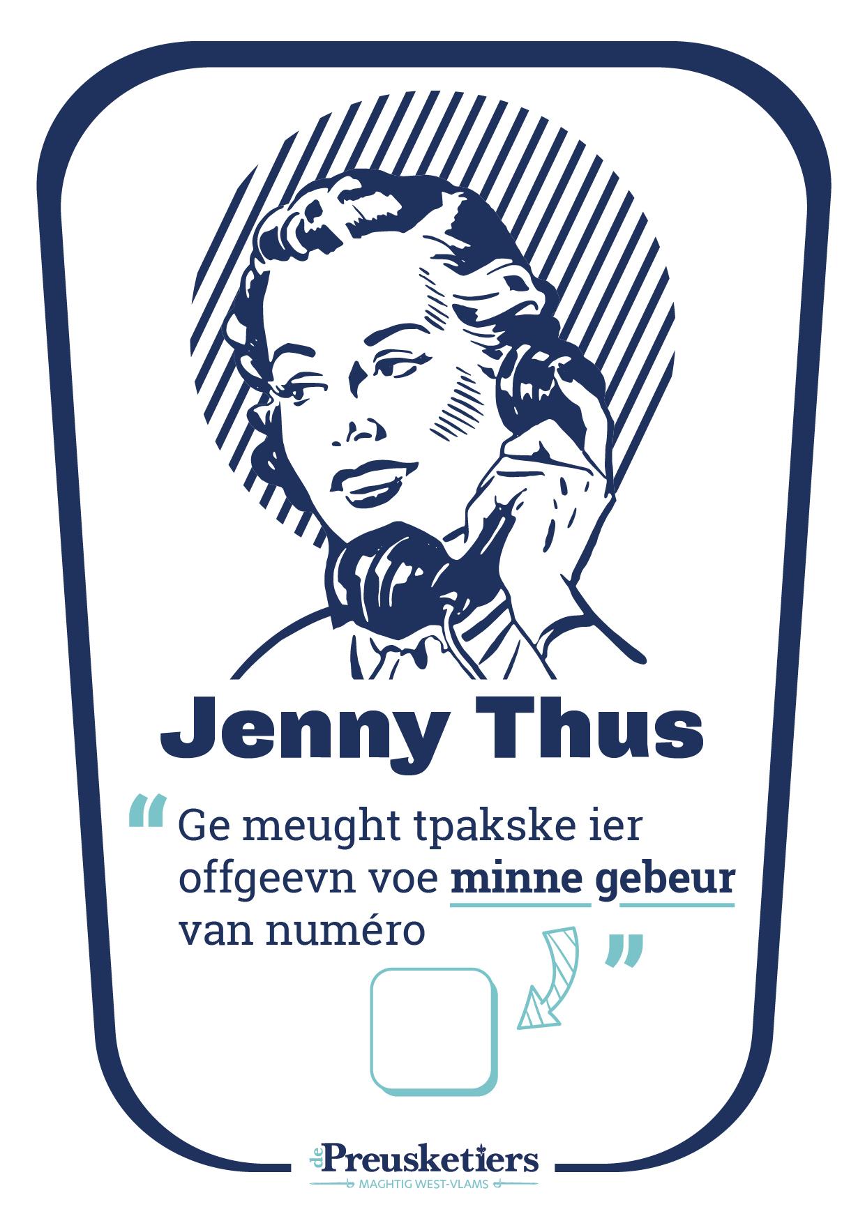 Affiche Jenny Thus - De Preusketiers